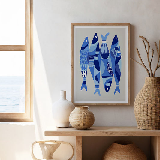 Geometric wonders, these blue fish bring a touch of coastal charm to any space. They're a reminder to embrace the beauty in unexpected forms.