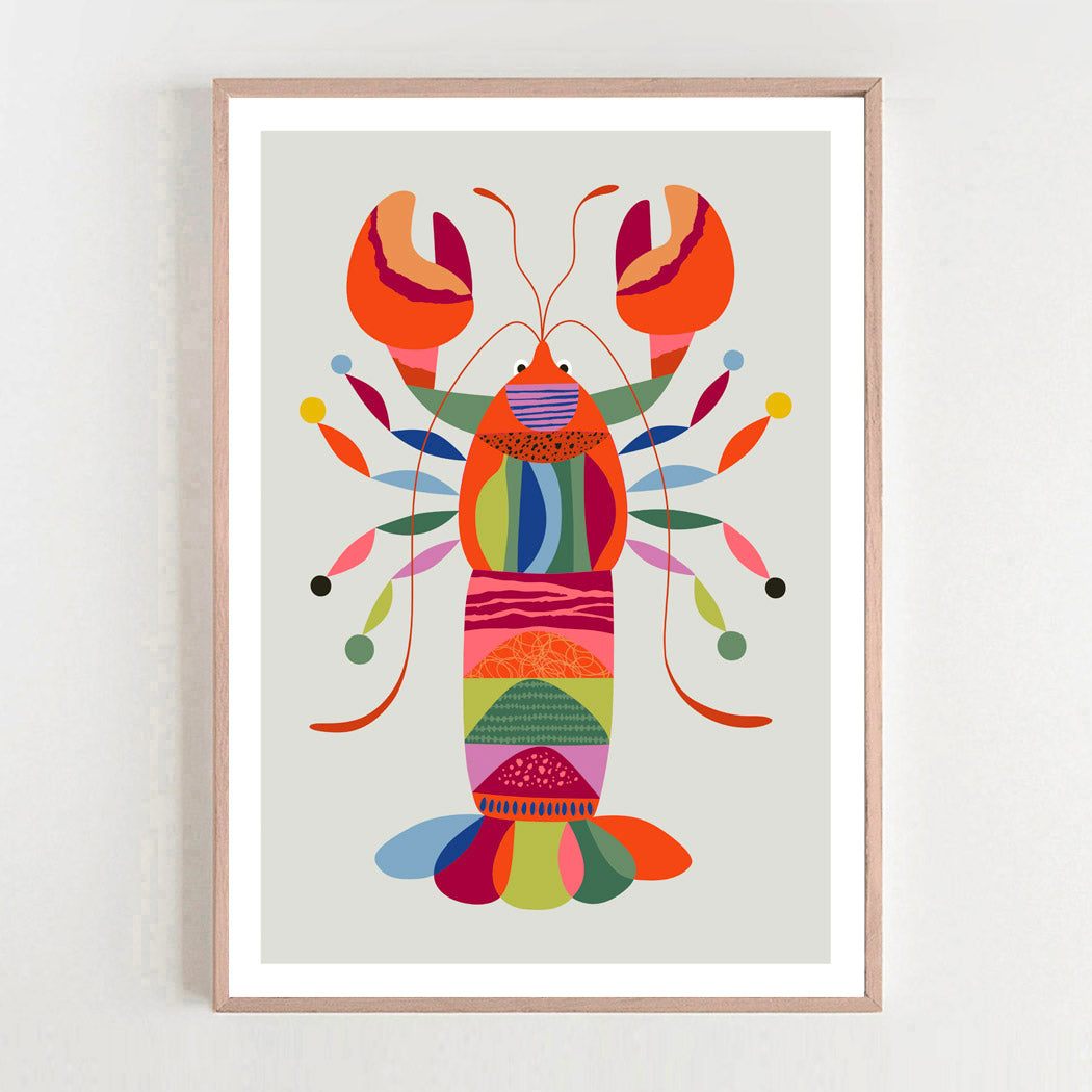 This colorful lobster print is a feast for the eyes. The design is so unique.