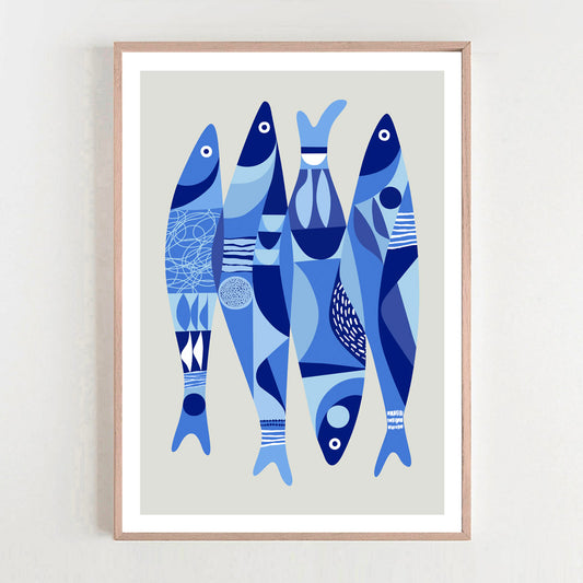 These blue fish bring a touch of coastal charm to any space. 