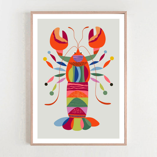This colorful lobster print is a feast for the eyes. The design is so unique.