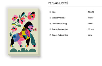 Modern Gorilla Canvas Print